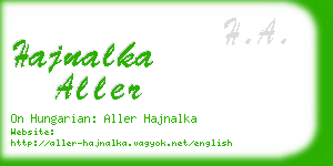 hajnalka aller business card